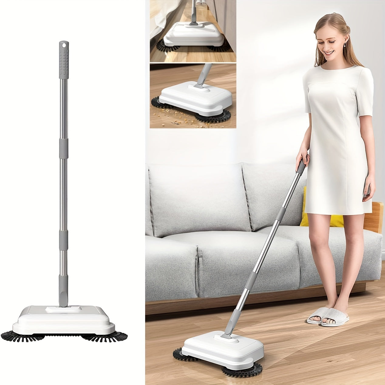 The 3-in-1 Broom and Dust Collector Set is the perfect cleaning tool for both indoor and outdoor use. Its long handle makes it easy to reach high and low areas, making it ideal for cleaning in the bathroom, kitchen, and even removing pet hair. These