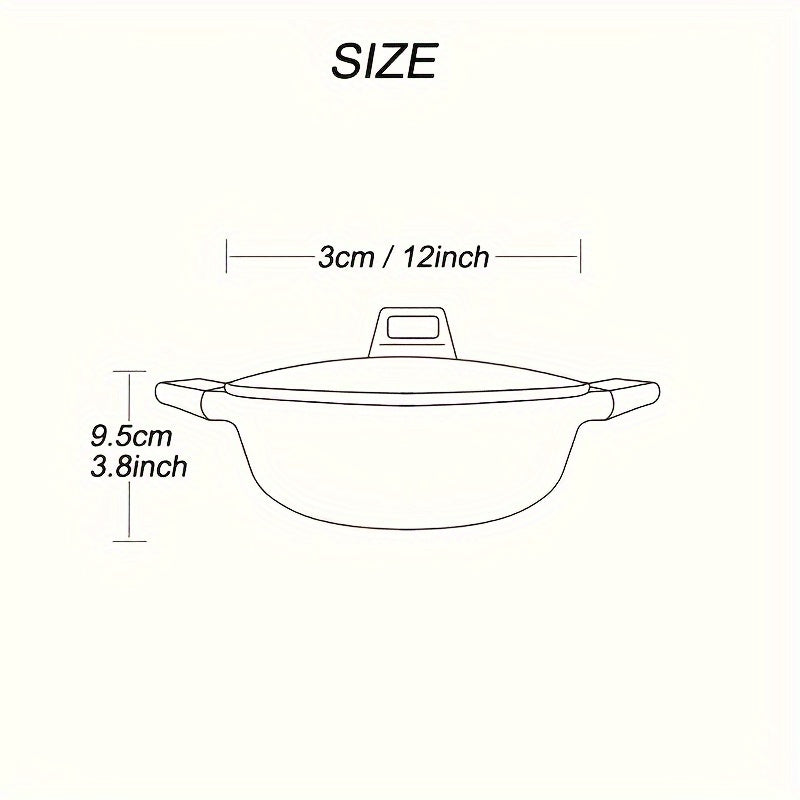 DUMAK 30.48cm Double-Sided Nonstick Shabu Pot with Divider - Suitable for Induction, Gas Stove & Hot Burner, Safe for Dishwasher Use