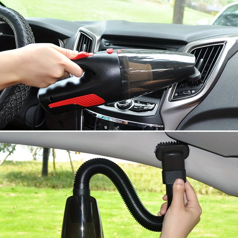 Dual-use high-power handheld wireless vacuum cleaner for household and car use, with USB charging.