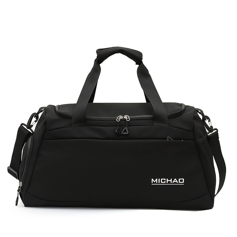 Durable gym bag with wet/dry separation, adjustable strap, ideal for daily commute and short trips.