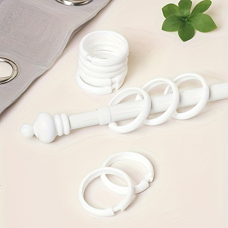 Twenty-pack of premium plastic circular curtain hooks - Timeless design, perfect for windows and showers