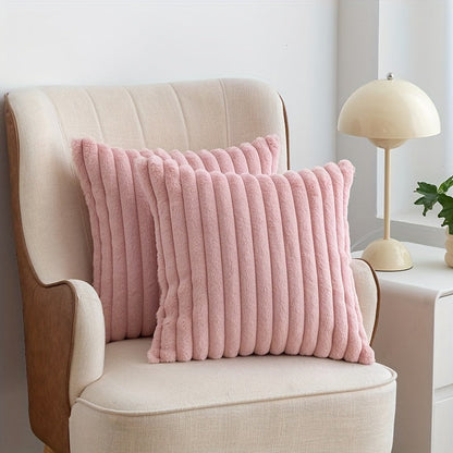 Elevate your living room decor with the luxurious Faux Rabbit Fur Throw Pillow Cover. This soft, plush, and cozy cover features a drawstring closure for easy insertion, making it perfect for adding a touch of Nordic charm to your sofa. Machine washable