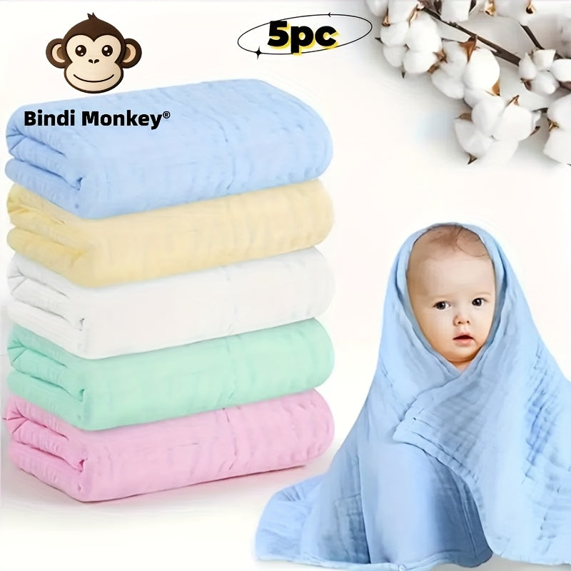 Get 5 soft and absorbent youngsters' bath towels from Bindi Monkey! These ultra-soft towels are woven for both boys and girls, making them the perfect Christmas gift. Available in white, pink, green, blue, and yellow.