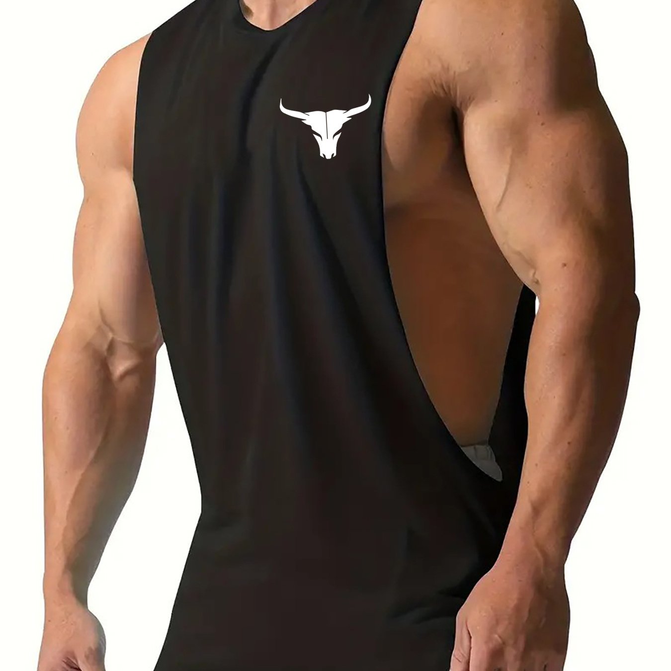 Summer muscle fit tank top for men, quick-dry and breathable, perfect for gym training.