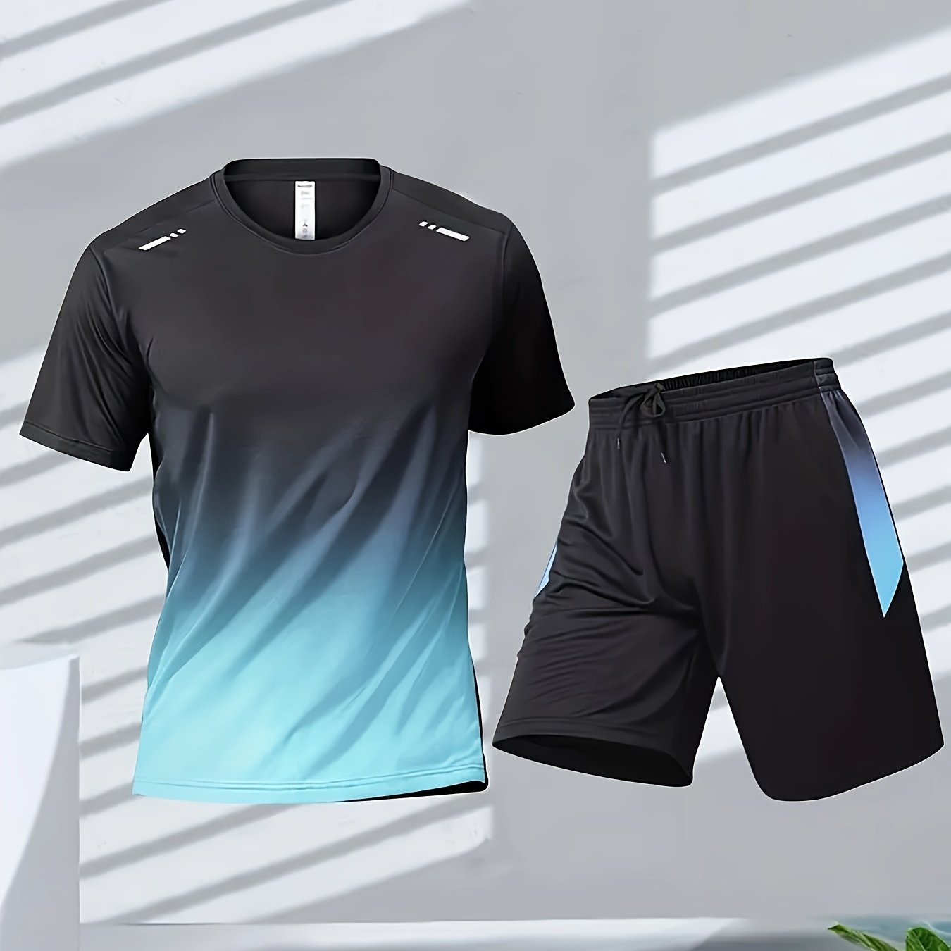 Breathable running and fitness sportswear for men, including quick-dry short-sleeve shirt, basketball gear, and summer tank top.