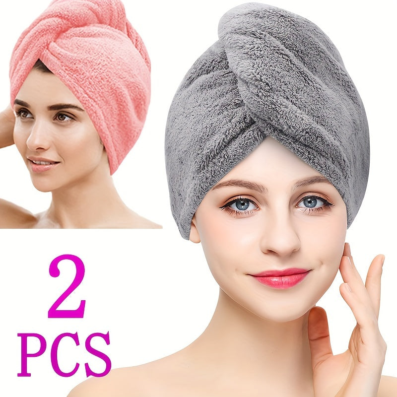 Fast drying hair towel made from soft, water-absorbing microfiber. Anti-frizz and anti-static. Ideal for bathroom use.