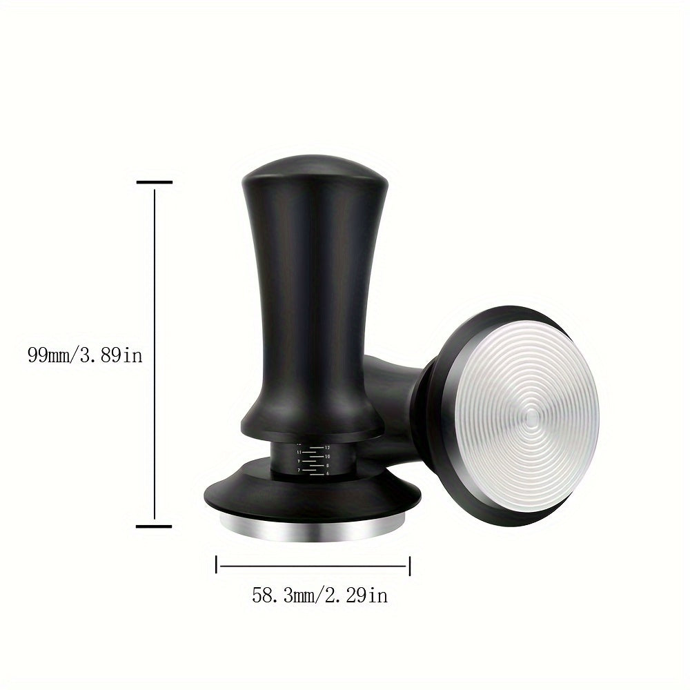 High-Quality Barista Tools: Stainless Steel 51mm/2.01in Espresso Tamper with Calibrated Spring 13.61KG, Compatible with Threaded Bottom - Ideal for Home Baristas