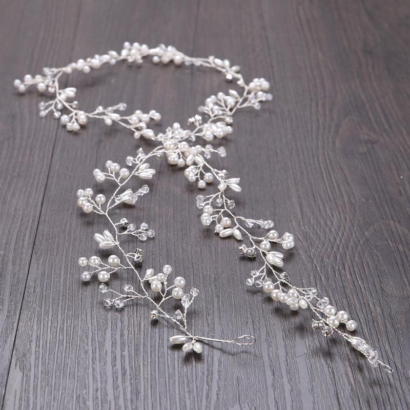 Handmade Wedding Bridal Headbands for Bridesmaids and Flower Girls, featuring Crystals, Faux Pearls, and Hair Vine Headwear Accessories for Women