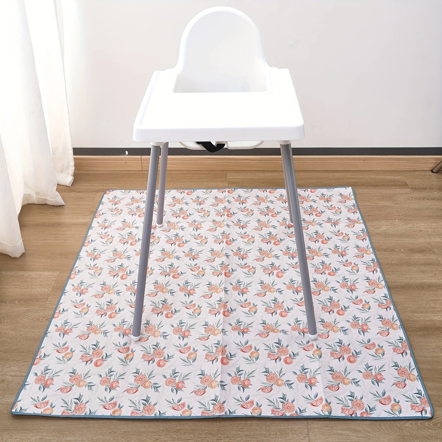 Spill-proof Floor Mat for High Chairs and Arts/Crafts, Waterproof and Anti-Slip with Easy Clean-Up, Versatile for Picnics, Tables, and Baby Playtime