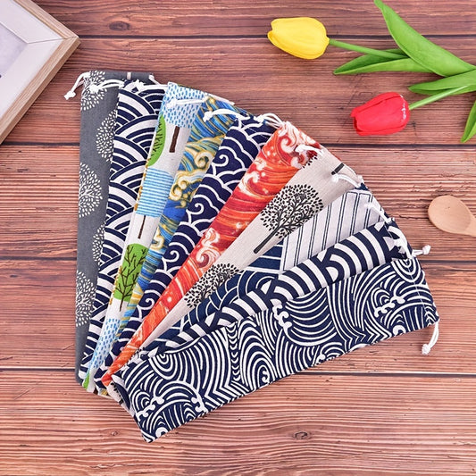 Oson va uslubda sayohat qiling, qulay tortma yopilishi bilan jihozlangan Portable Linen Cutlery Case yordamida. Ushbu buklanadigan sayohat idishlari sumkasi jozibali qattiq yog'och marjon tafsilotiga ega va o'lchamlari 5.51 sm x 10.04".