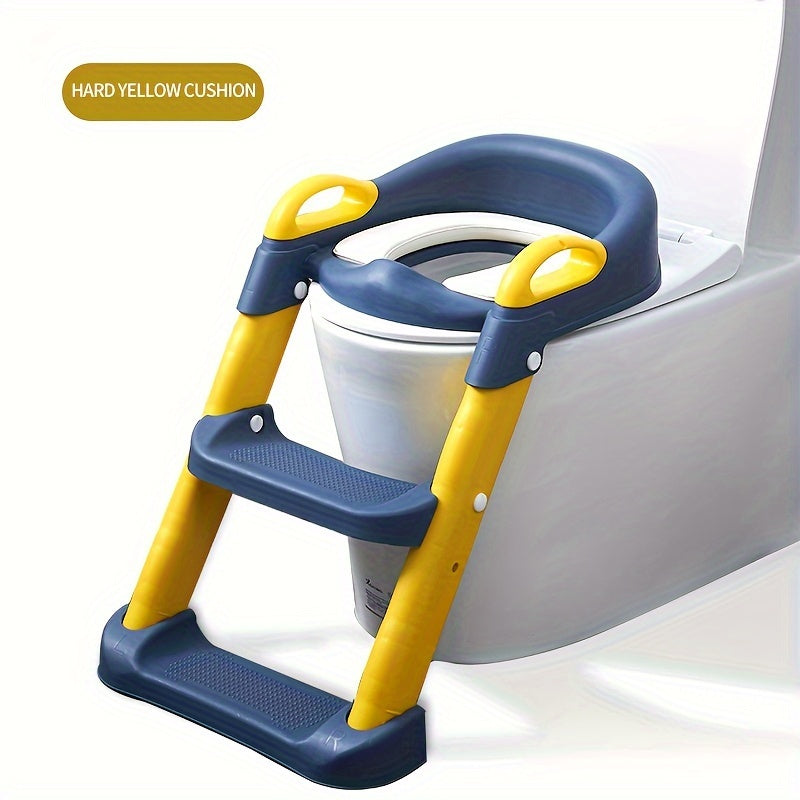 Portable Toddler Toilet Training Chair for Boys and Girls with Step Stool Ladder and Soft Cushioned Seat, Cochildor PVC Potty Training Toilet Seat