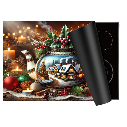 Protect your electric glass stove or cooktop with this festive Christmas-themed anti-slip stove top protector. This waterproof, scratch-preventing, and heat-resistant cover is perfect for keeping your appliances safe and clean. It's easy to clean and