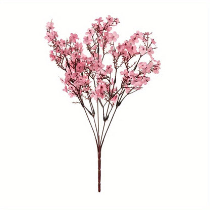 4 Lifelike Artificial Cherry Blossom Flowers - Ideal for Weddings, Engagements, and Home Decor.