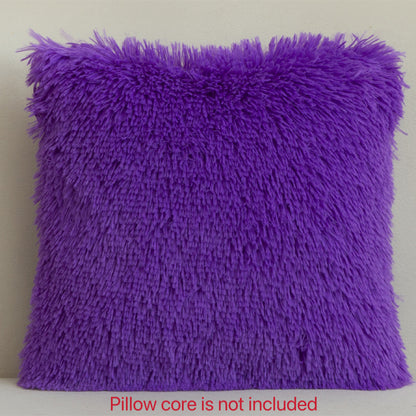 Luxurious 18x18 inch faux fur throw pillow cover for sofa, bedroom, or car.