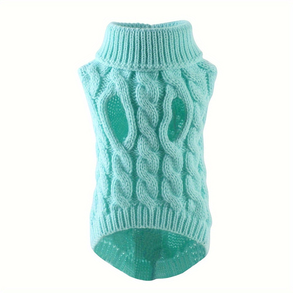 Soft pet sweater for cats and dogs, perfect for small to medium breeds, can be machine washed.