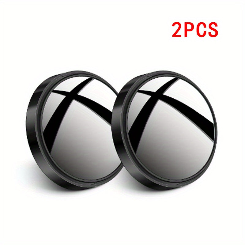 2pcs Car Rearview Mirror High-definition Round Mirror with 360-degree Adjustable Blind Spot Mirror, Increase Car Safety