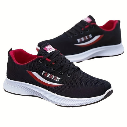 Breathable running sneakers for men with lace-up design, PVC sole, and versatile style; ideal for summer and casual wear.