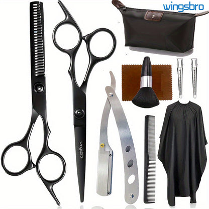 6.0 Inch Hair Cutting Scissors Set with Hairdressing Accessories