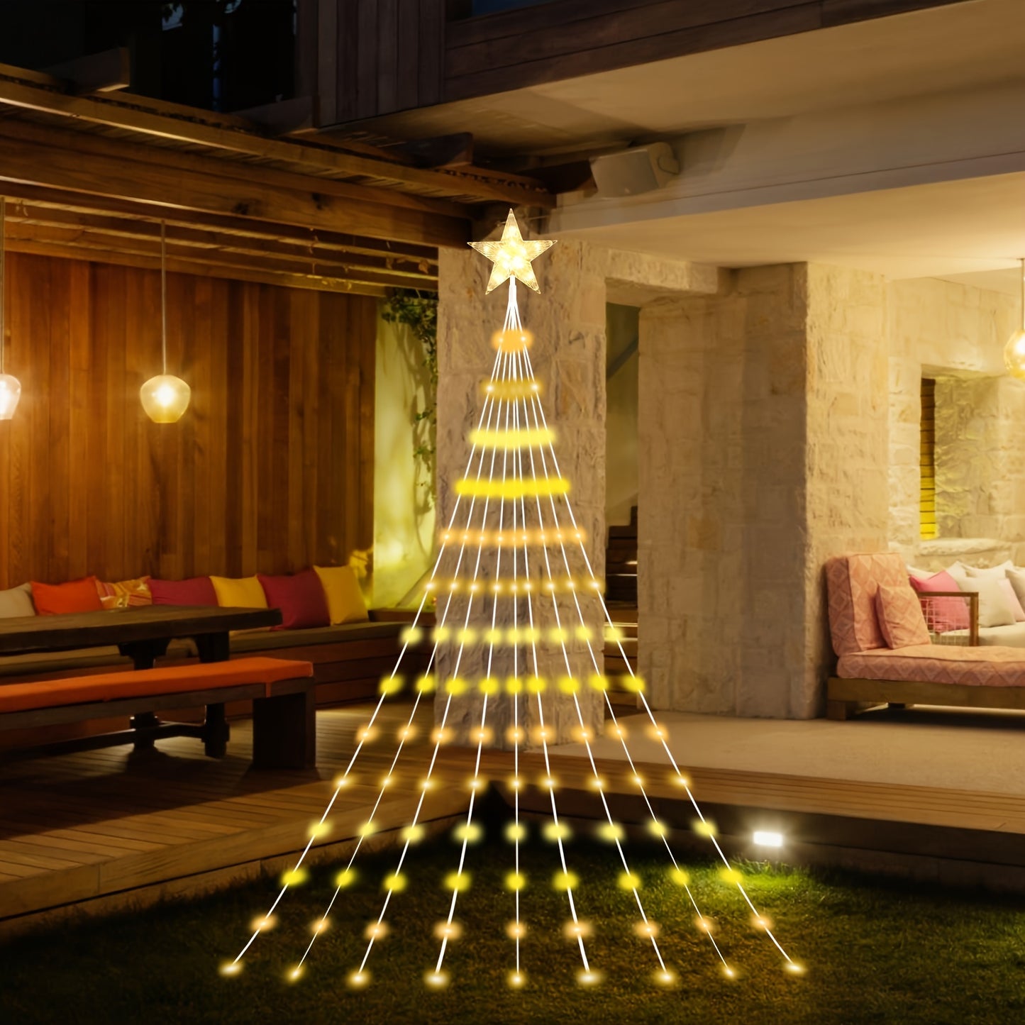 HEEMUUM Battery-Operated Star String Lights - Versatile Fairy Lights for various occasions - Modern Plastic Design.