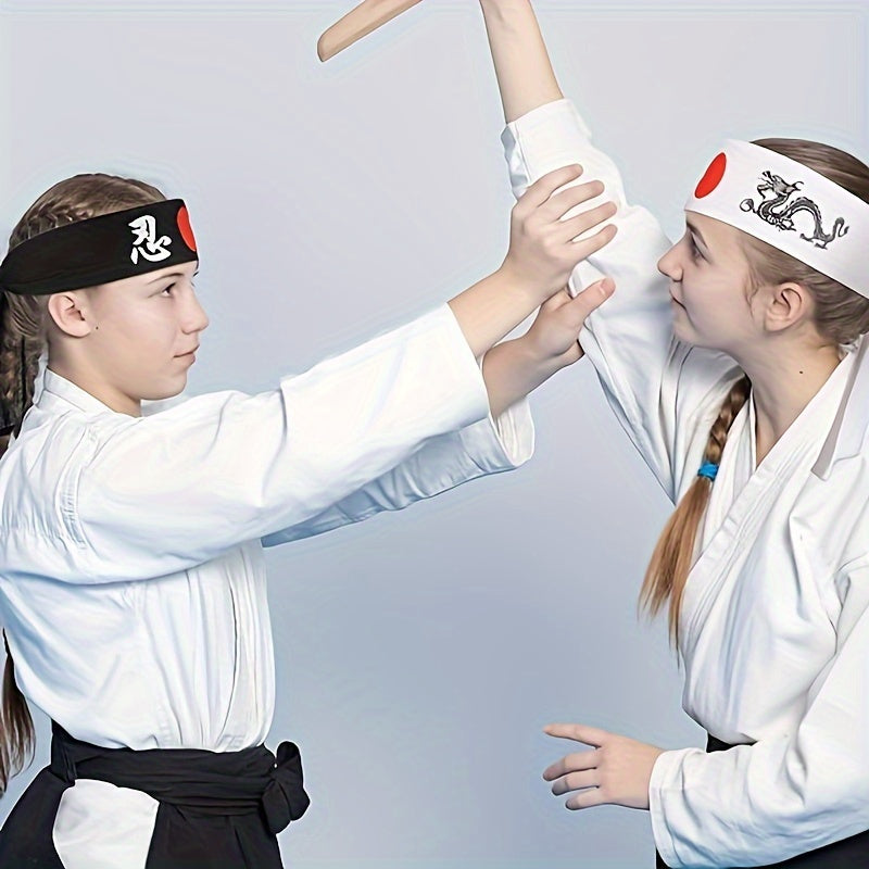 This headband is versatile, serving as both a traditional Japanese headband and a stylish option for sushi chefs and karate enthusiasts. Made from breathable cotton knit fabric, this headband features a drawstring closure for a comfortable fit. Be sure