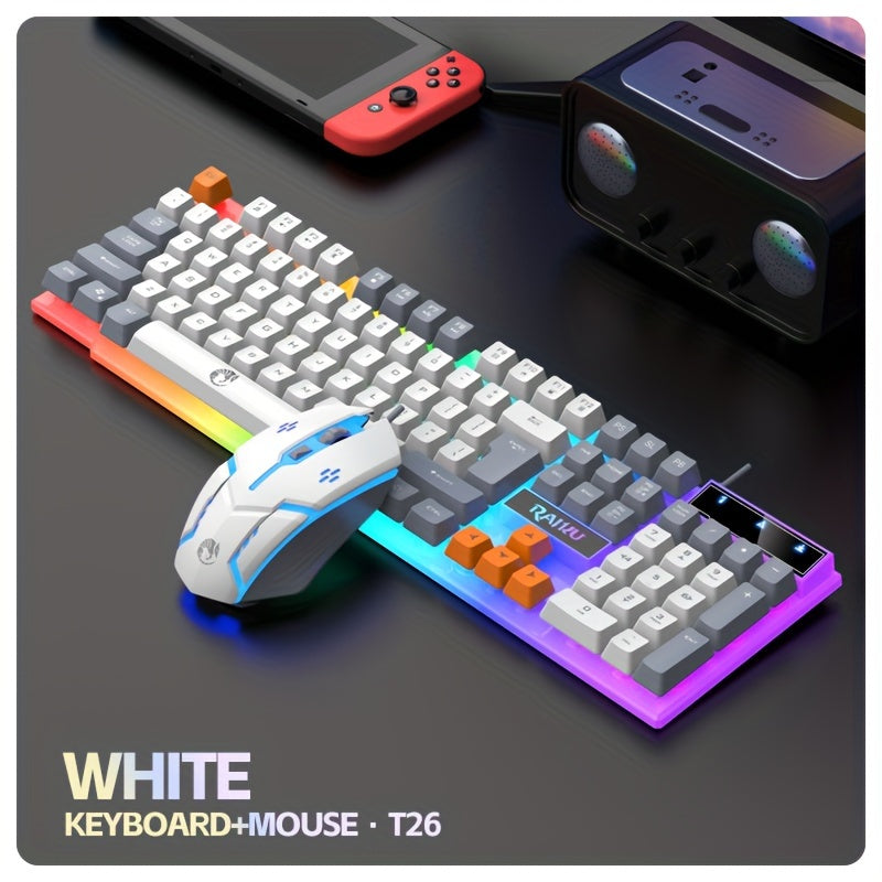 3-color Wired Key Mouse Set for Competitive Gaming.