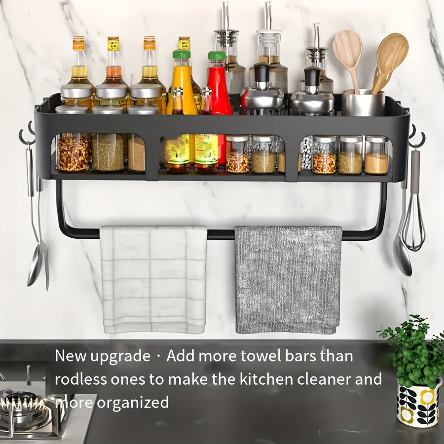 Single or Double-Layer No-Drilling Kitchen Storage Shelf Perfect for Home Use