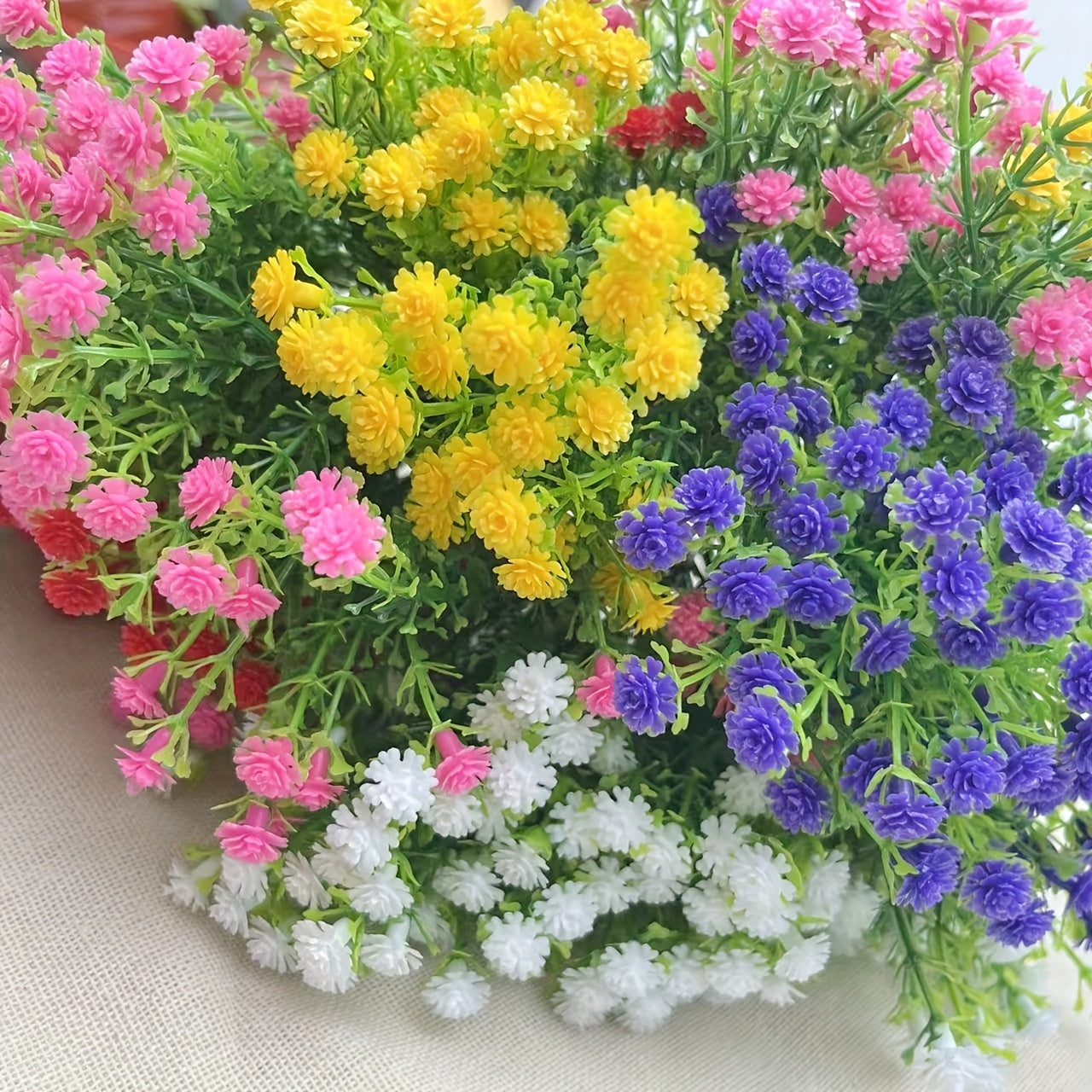 30 vibrant artificial baby's breath flowers for DIY crafts, bouquets, and aquariums - perfect for various holidays and occasions.