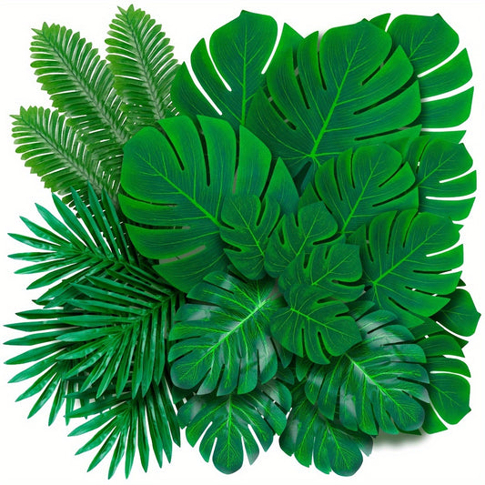 12 packs of loose tail sunflower palm leaves for indoor and outdoor decoration, including 6 kinds of 2 sets for a variety of uses such as plant wall decoration, wedding and festival decor, and table arrangements.