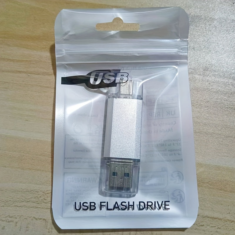 Dual C-Type USB Flash Drive with high speed interface, suitable for Android smartphones and tablets.