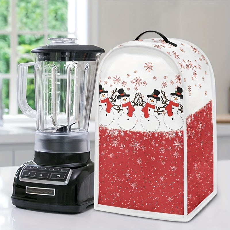 Christmas-themed Universal Blender Dust Cover with Top Handle - Protects Your Kitchen Appliance and Fits Most Blenders, Juicers, and Food Processors