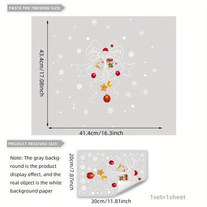 DJ3104-YL is a simple bell snowflake Christmas holiday decoration sticker made of glass. It is static, double-sided, and visible from both sides. This self-adhesive sticker is designed to be placed on windows, balconies, or any other glass surface.