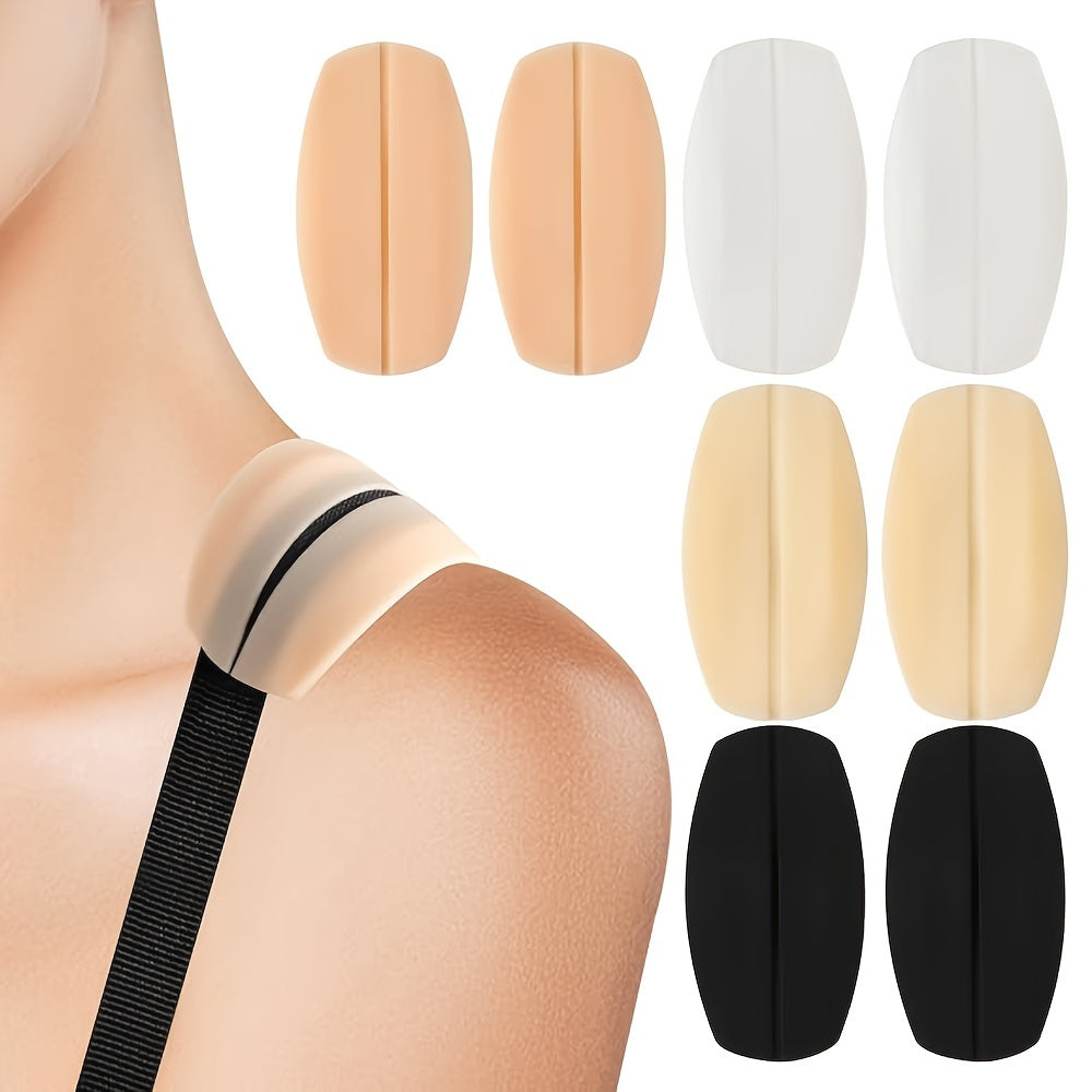 2/4/8pcs Invisible Silicone Shoulder Pads for Seamless Bra Strap Cushioninas, Women's Lingerie & Underwear Accessories.