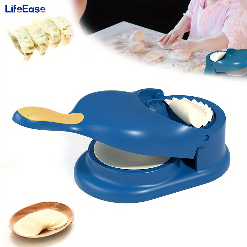 Make perfect dumplings and tortillas effortlessly with the 2-in-1 Easy Dumpling Maker. This manual DIY press is perfect for holidays and family gatherings. Crafted from durable polypropylene, this food-safe kitchen essential is a must-have for any cook.