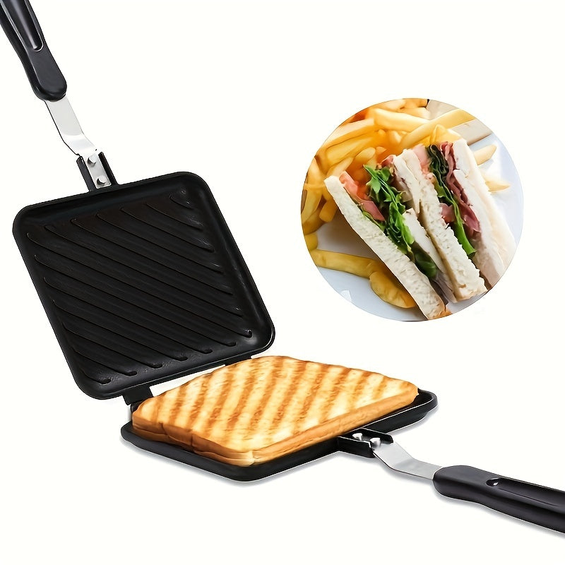 Top Pick: Single-Sided Non-Stick Sandwich Maker Pan - 14.99cm x 13.49cm, Easy to Clean, Ideal for Grilled Cheese & Breakfast Sandwiches, Must-Have for Your Kitchen