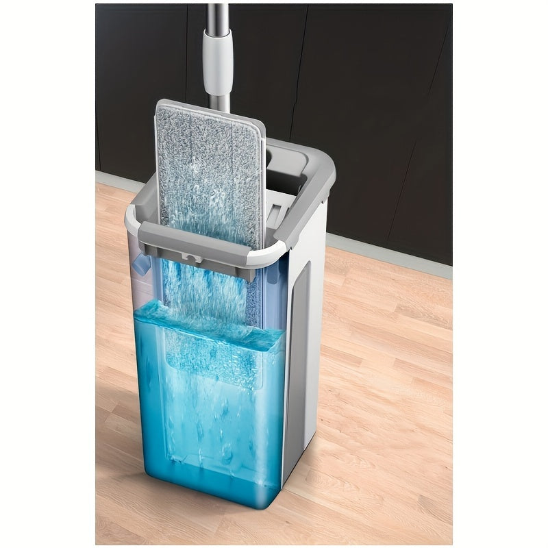 2 Piece Set includes Mop and Bucket with Wringer for Flat Floor Mop. Bucket separates dirty and clean water for wet and dry use. Floor cleaning system perfect for dust removal on hardwood, laminate, tile, and wooden floors. Must-have cleaning tool for