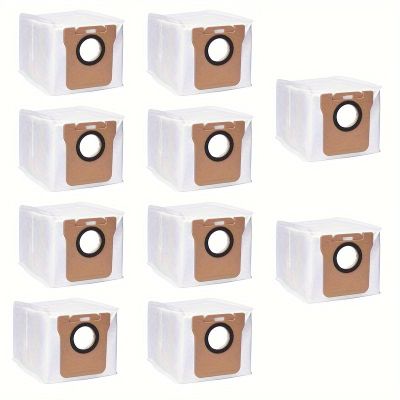 Dreame L10s Ultra Dust Bags 10-Pack, designed for use with Dreametech L10 Ultra, Dreame S10 Pro, Xiaomi X10+ Robot Vacuum. These bags have a large capacity and feature an auto-seal design for easy replacement.