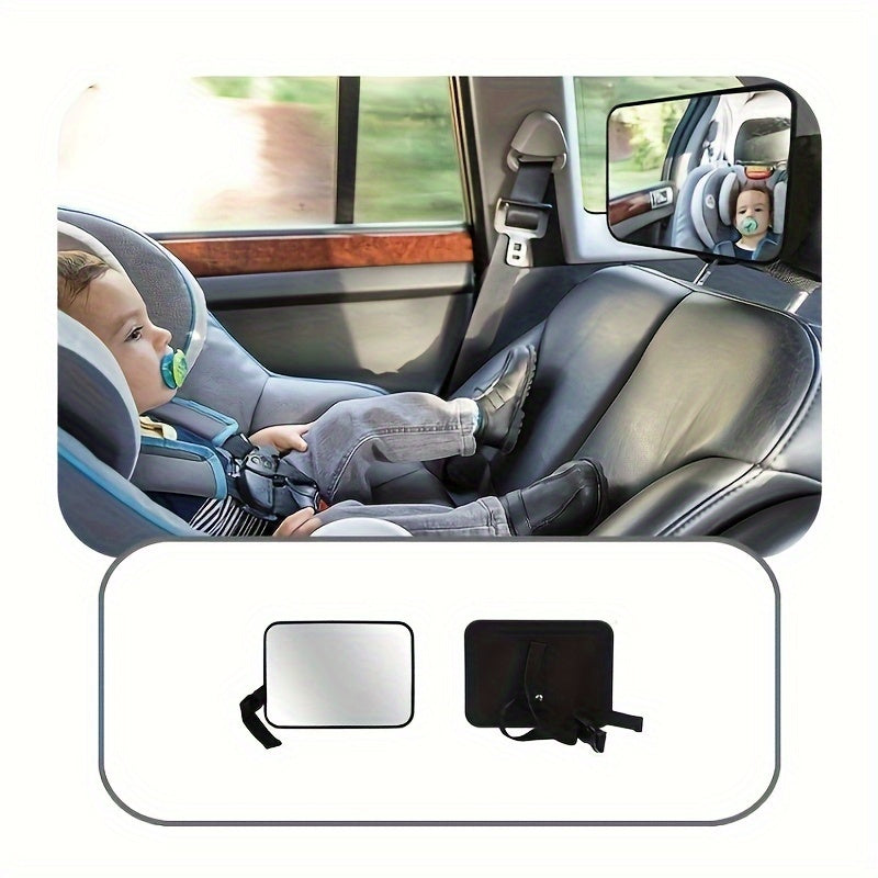 Black Acrylic Shatterproof Car Seat Mirror for Rear Facing Seats