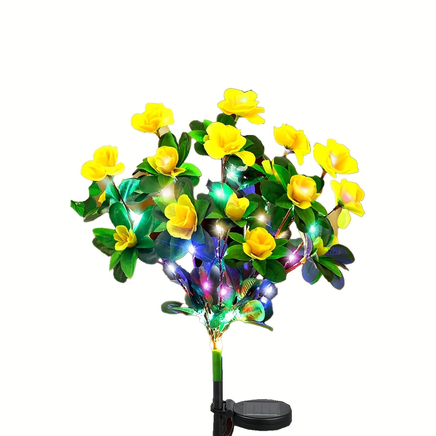 Solar flower lights magnify hydrangea and azalea for outdoor gardens and make a great Mother's Day gift.