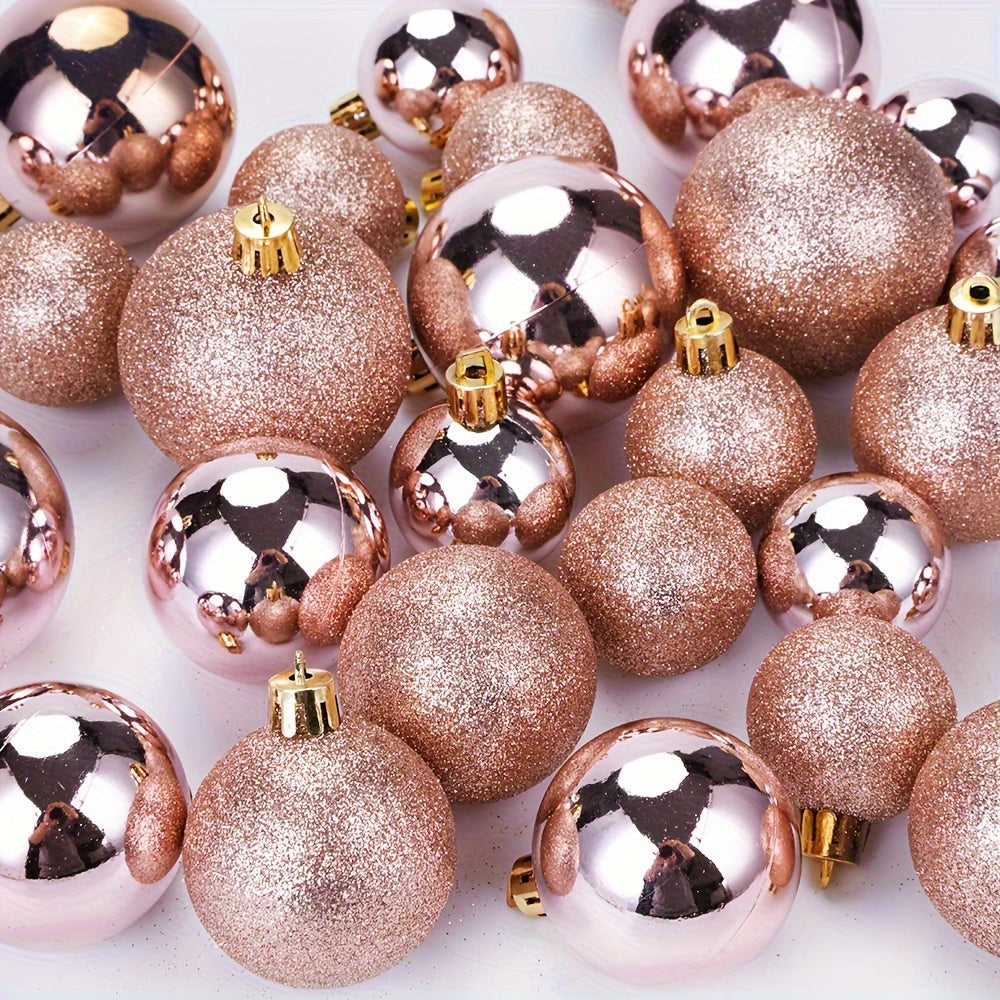 44 pieces of Christmas ball decorations for hanging on trees, walls, or windows at home or during holiday parties.