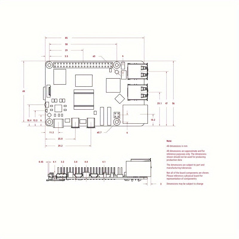 1pc Raspberry Pi 5 Model with LPDDR4 RAM, Cortex-A76 CPU, Gigabit Ethernet, USB 3.0, PCIe, Linux OS, Python Programming SBC