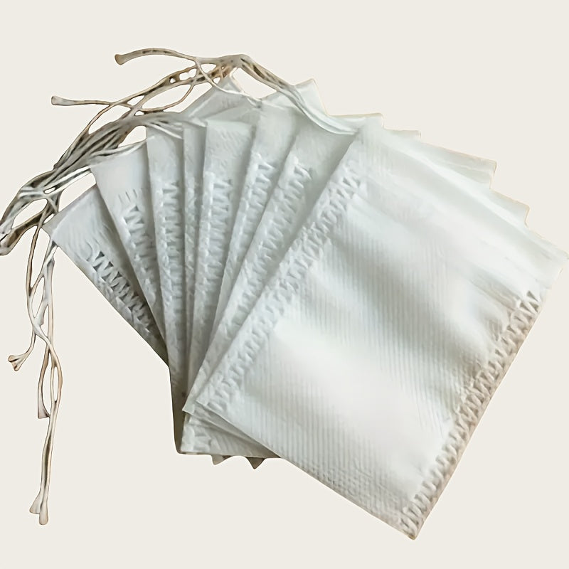 Set of 100 DIY Tea Bags - Made from PET Material, Food-Safe, Customizable Loose Leaf Tea Infuser Pouch for Creating Unique Tea Blends and Trying out Different Herbs