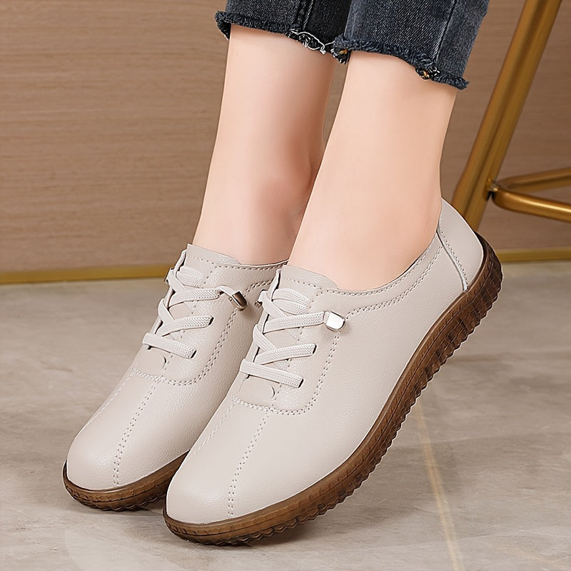 Women's Fashion & Casual Flat Lace-up Oxfords with Durable Sole for Daily Wear