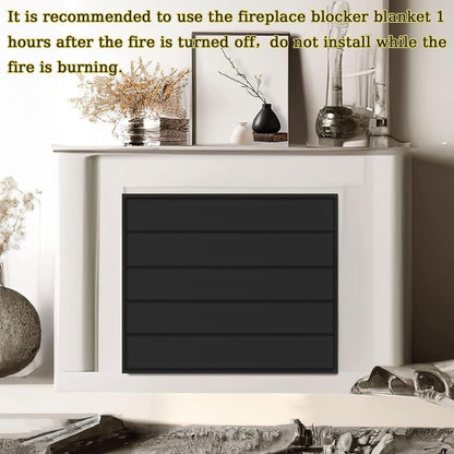 The Magnetic Fireplace Blanket is designed to prevent heat loss and keep drafts out of indoor fireplaces. This fireplace cover features a built-in 12 strong magnets for easy attachment to iron fireplace frames or screens. Measuring 39x32 inches, it