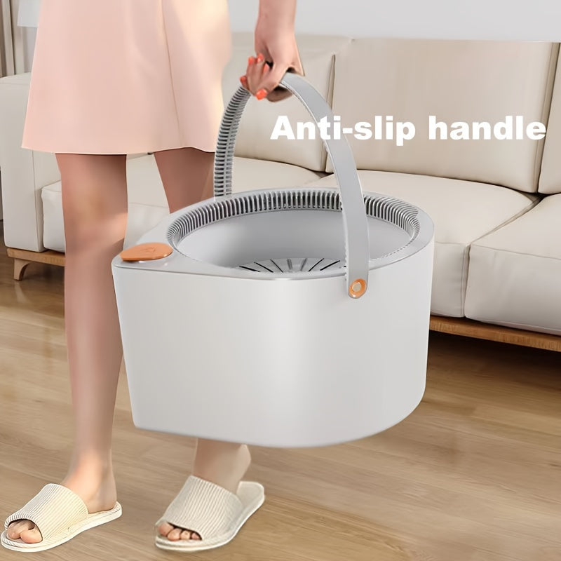 Get the ultimate cleaning solution with the Self-Cleaning Spin Mop Set! This white spinner flat rotating cleaner comes with a turbo flushing bucket for separating clean and dirty water. Included are 2 mop cloths for use in the bedroom, living room