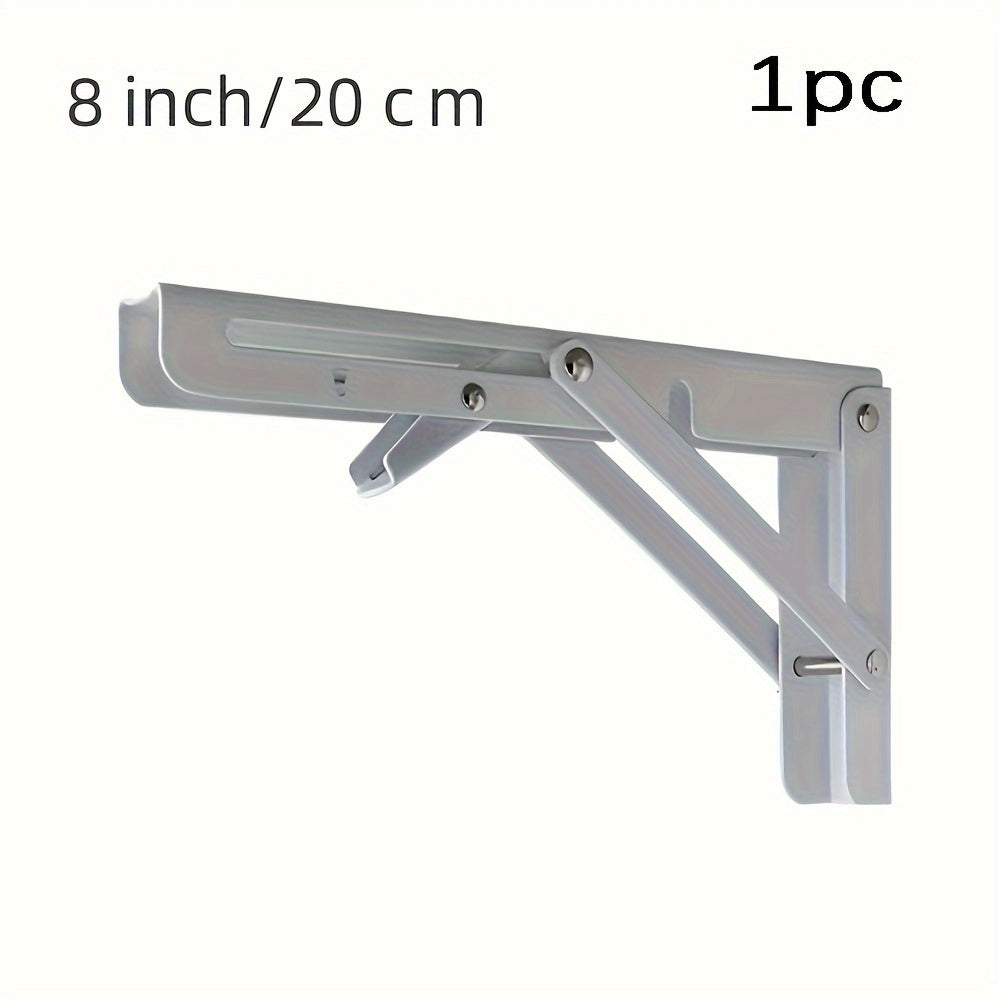 1pc Heavy Duty Folding Shelf Brackets for Bench Table - Wall Mounted with Screws