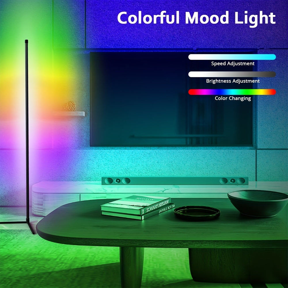 1pc 1.5m high wall corner ambient light with RGB remote control, music, and timing function.