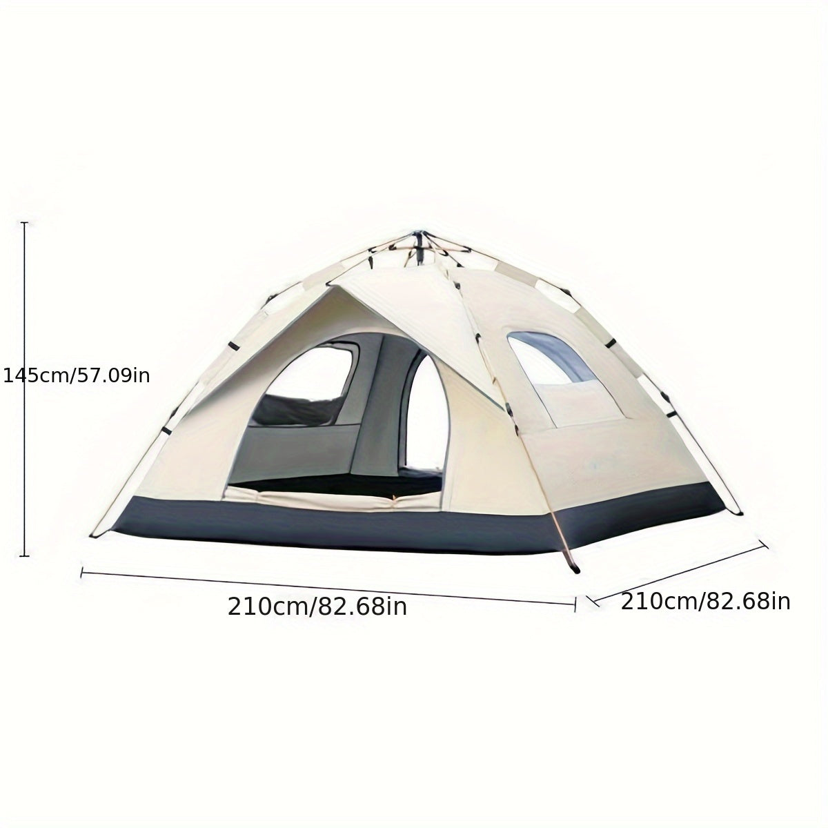 Camping automatic tent with quick opening and waterproof sunshade