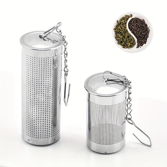 Stainless Steel Tea Strainer - Creative Cylinder Design for Brewing, Perfect for Tea Art and Hotel Use