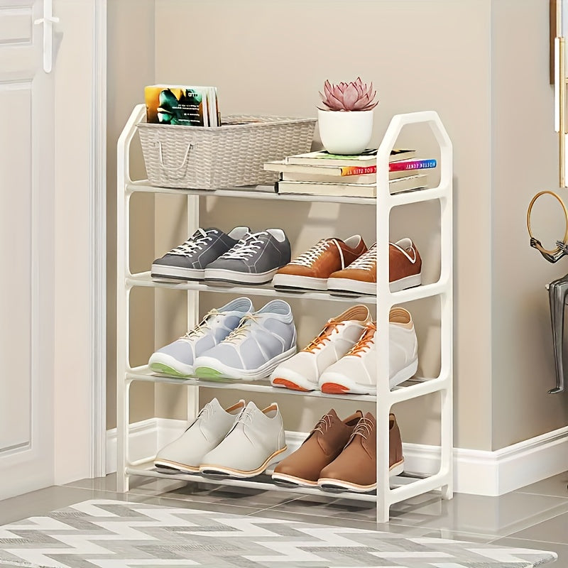 This multi-layer shoe rack is suitable for both indoor and outdoor use. It is easy to assemble and can be folded for convenient storage. Perfect for living rooms, bedrooms, dormitories, hallways, and other spaces, this rack can be placed on the floor for