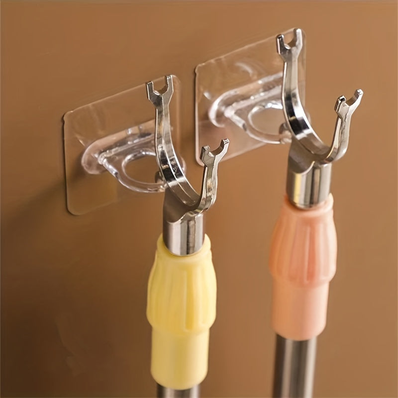 1 self-adhesive ring hook, 4pcs wall-mounted curtain rod bracket, bathroom wall storage rack, punch-free shower gel hanger